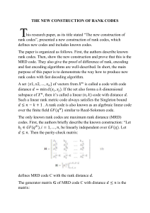 New Rank Code Construction: Fast Decoding Algorithm