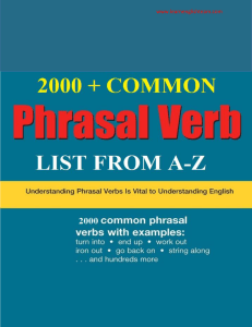 2000 Common Phrasal Verbs List From A-Z