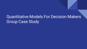 Quantitative Models Case Study(1)