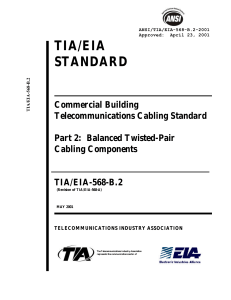 TIA/EIA-568-B.2 Cabling Standard