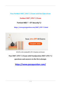 Fortinet NSE7 OTS-7.2 Practice Test Questions