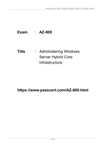 Microsoft AZ-800 Certification Free Dumps 2023