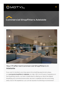 Commercial Shopfitters Adelaide