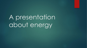 A presentation about energy