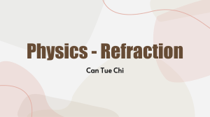 Project Physic - Refraction - Tue Chi