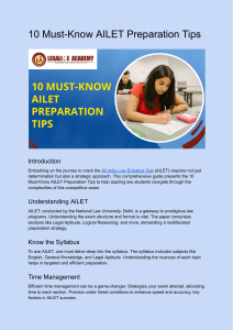 10 Must-Know AILET Preparation Tips