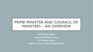 Prime Minister and a Council of Ministers