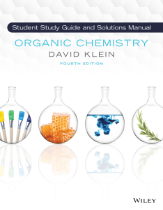 Organic Chemistry, Student Solution Manual and Study Guide, 4th Edition by David R. Klein (z-lib.org)