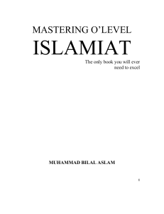 Mastering-O Level-Islamiyat