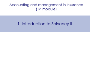 1 - Introduction to Solvency II