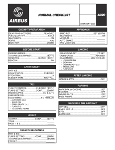 AIRBUS A32x Checklist 2022