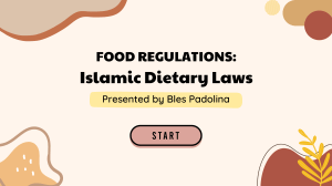 Islamic Dietary Laws - Padolina