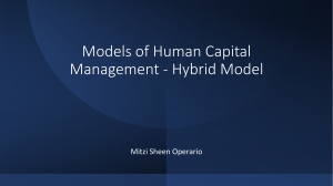 Models of Human Capital Management - Hybrid Model