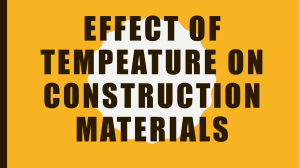 Effect Of Tempeature on Construction Materials-Unit 1- R1