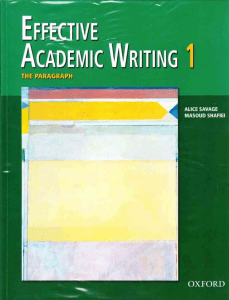 Effective academic writing 1-THE PARAGRAPH