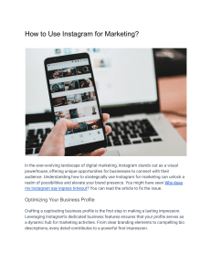 How to Use Instagram for Marketing