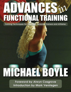 Advances in functional training - Michael