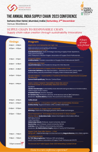 Agenda of India Supply Chain 2023 Conference