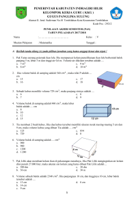 SOAL UJIAN KELAS V MATEMATIKA