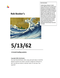 Rob Booker Strategy 5-13-62