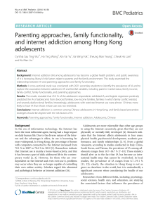 Parenting approaches, family functionality, and internet addiction among adolescents
