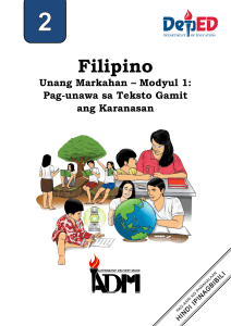 Filipino2 Q1 Mod1 Pag-unawa-sa-Teksto-Gamit-ang-Karanasan FINAL07282020