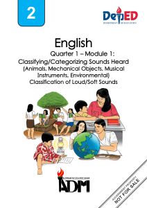 English2 q1 mod1 Classifying-Categorizing-Animals-Mechanical-Objects-Musical-Instruments-Environmental FINAL07282020