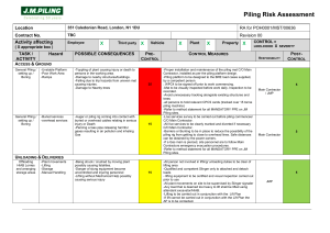 Piling Risk Assessment