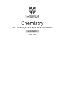 Chemistry Workbook: Cambridge AS & A Level