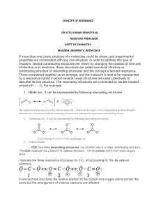 Concept of Resonance  - Dr ATUL KUMAR SRIVASTAVA