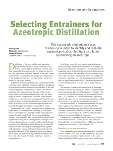 Selecting Entrainers for Azeotropic Distillation
