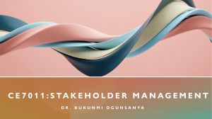 STAKEHOLDER MANAGEMENT