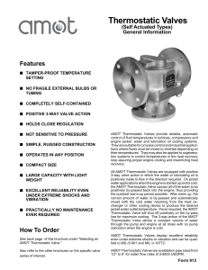 Thermostatic valves