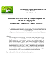 Reduction toxicity of lead by complexing whit the 5,5'-dm-2,2'-bpy ligand