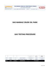 Gas Testing Procedure