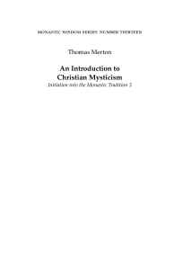 An Introduction to Christian Mysticism  Initiation Into the Monastic Tradition, 3