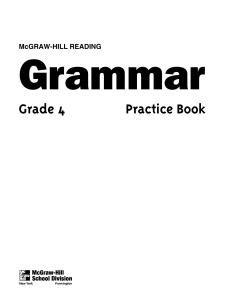 McGraw-Hill Reading Grammer practce book Grade 4