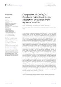 cofe2o4/graphene oxide for adsorption of heavy metal ions