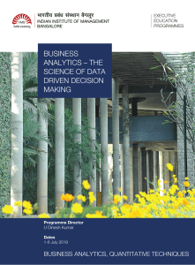Business Analytics - Reference Book