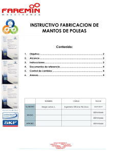 11.- INSTRUCTIVO FABRICACION DE MANTO Y SOLDADURA