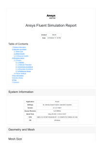 Ansys Fluent Simulation Report