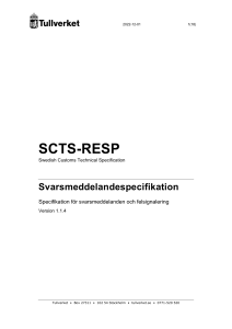 SCTS-RESP Svarsmeddelandespecifikation 1.1.4