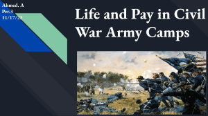 Life and Pay in Civil War Army Camps