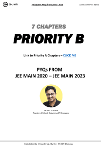 Priority B Chapters PYQs Eduniti