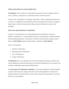 Virtualization in Cloud computing