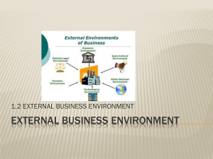 1.2 External business environment (1)
