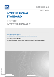 IEC 62305-4 : Protection contre la foudre des systèmes électriques