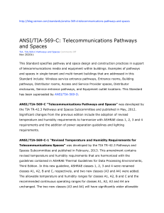 ANSI/TIA-569-C: Telecommunications Pathways & Spaces Standard