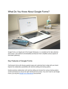What Do You Know About Google Forms