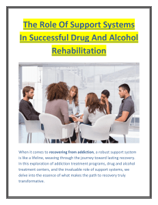 Supportive Paths to Recovery: Addiction Treatment Centers and Networks